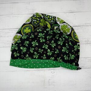 St Patrick’s Day Green Black Euro Style Scrub Hospital Cap Hat Nurse OR‎ Tech